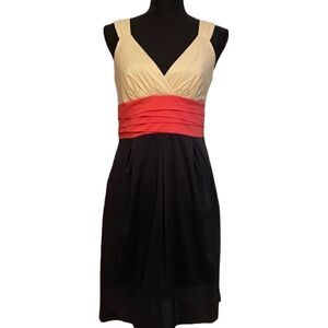 BCBGMaxAzria Color-block Shift Dress With Pockets SZ 4